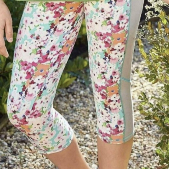 NWT Girl's 435 by Matilda Jane Floral Athletic Style Leggings SIZE 10 - Picture 2 of 7